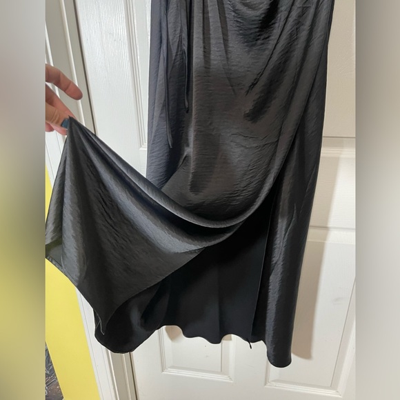 House of Harlow 1960 Women's Satin Slip Dress Circle Side Cutout in Black Sz XL - Picture 7 of 16